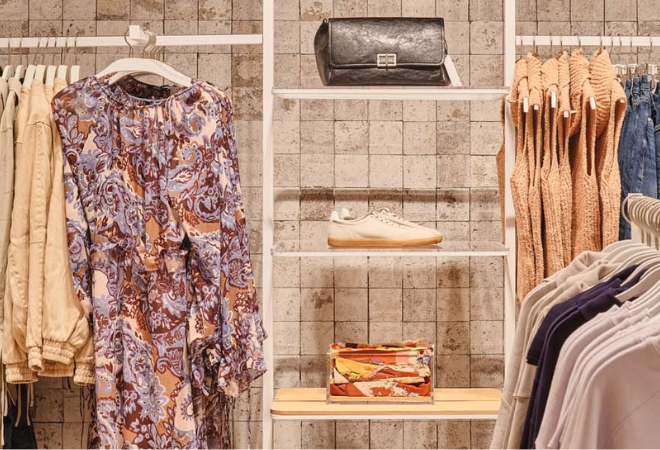 Mango transforma residuo textil posconsumo en mobiliario para sus tiendas